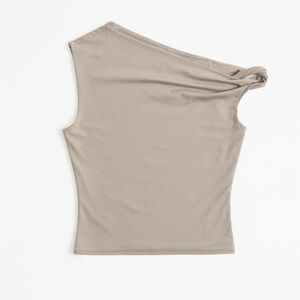 Asymmetrical Cotton-Modal Twist Top